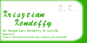 krisztian kendeffy business card