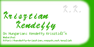 krisztian kendeffy business card